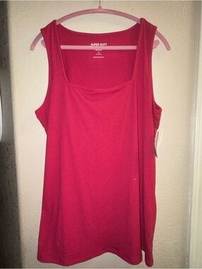 torrid Red Ribbed Tank Top
